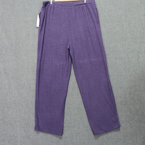 Donna Karan Sleepwear Lounge Pants Womens 2X Purple Drawstring Long New - Picture 5 of 9